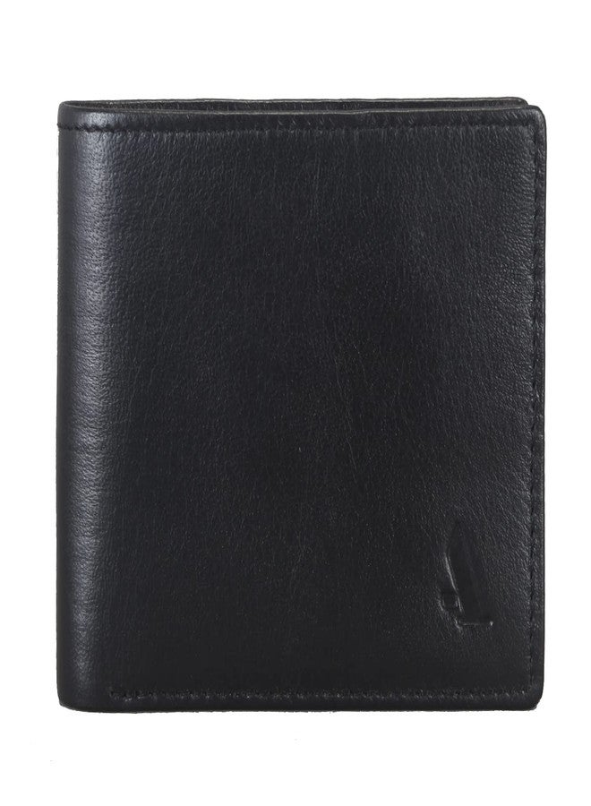 Adamis Bifold Men’s Wallet with Flip ID, with 6 Card Slots and 2 Compartments, Black - Image 1